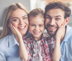 Child smile with Parents